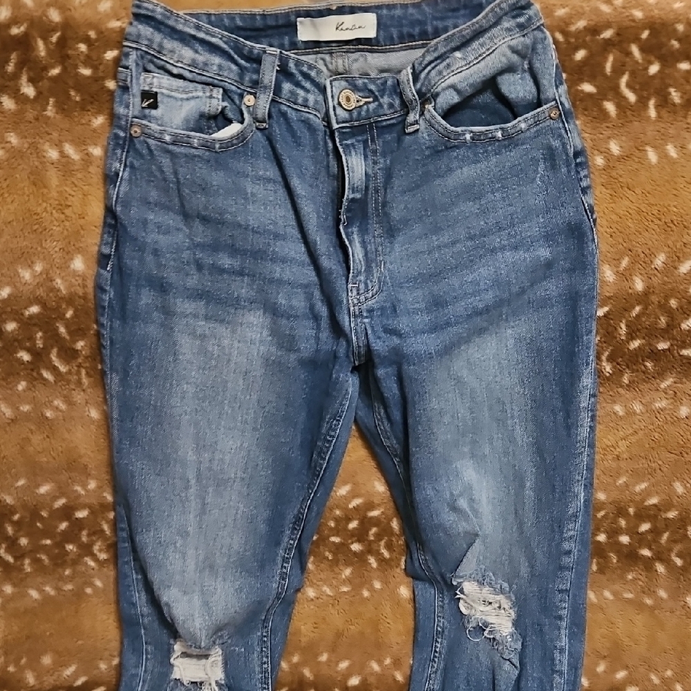 KanCan Blue Boyfriend Jeans Distressed Look